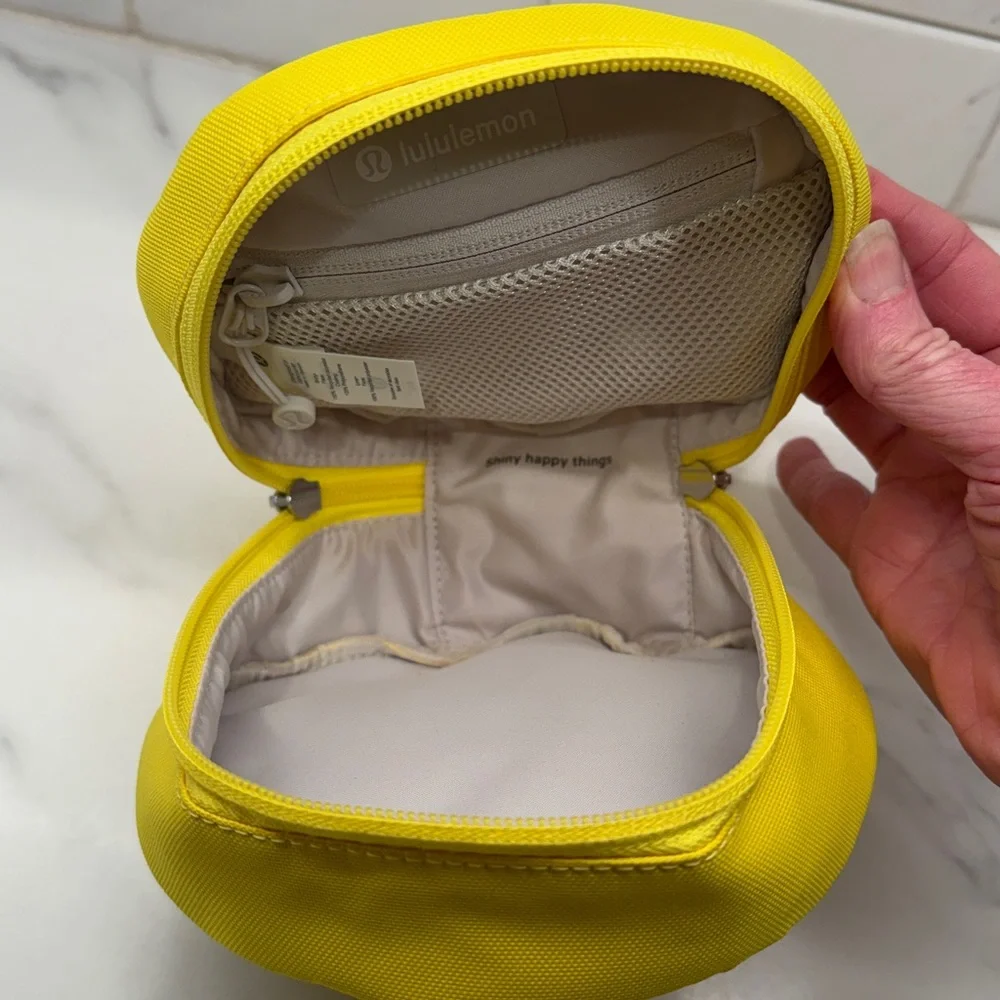 NWOT Lululemon Be Happy Daily Essentials Yellow Mini Pouch 1.5L